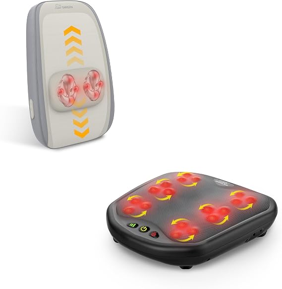 Snailax Shiatsu Foot Massager with Heat & Back Massager