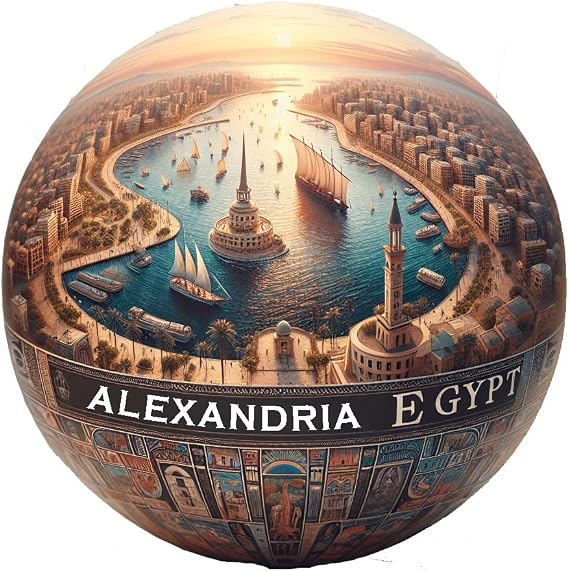 Alexandria Egypt Souvenir Destination Decorative Flat Magnet 2-Inch