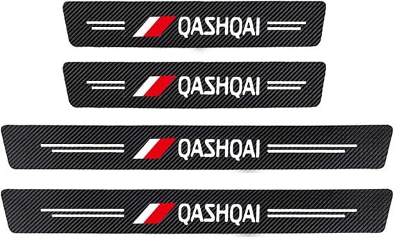 EAGLEG 4PCS Car Door Sill Protector for Nis-san Qashqai J10 J11 J12 2012-2021, Carbon Fiber Threshold Protective Film Welcome Pedal Sticker Decorative Modeling Accessories