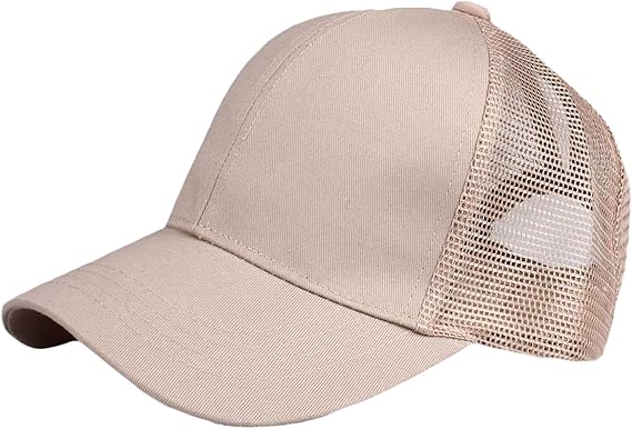C.C Ponytail Messy Buns Trucker Ponycaps Plain Baseball Visor Cap Dad Hat