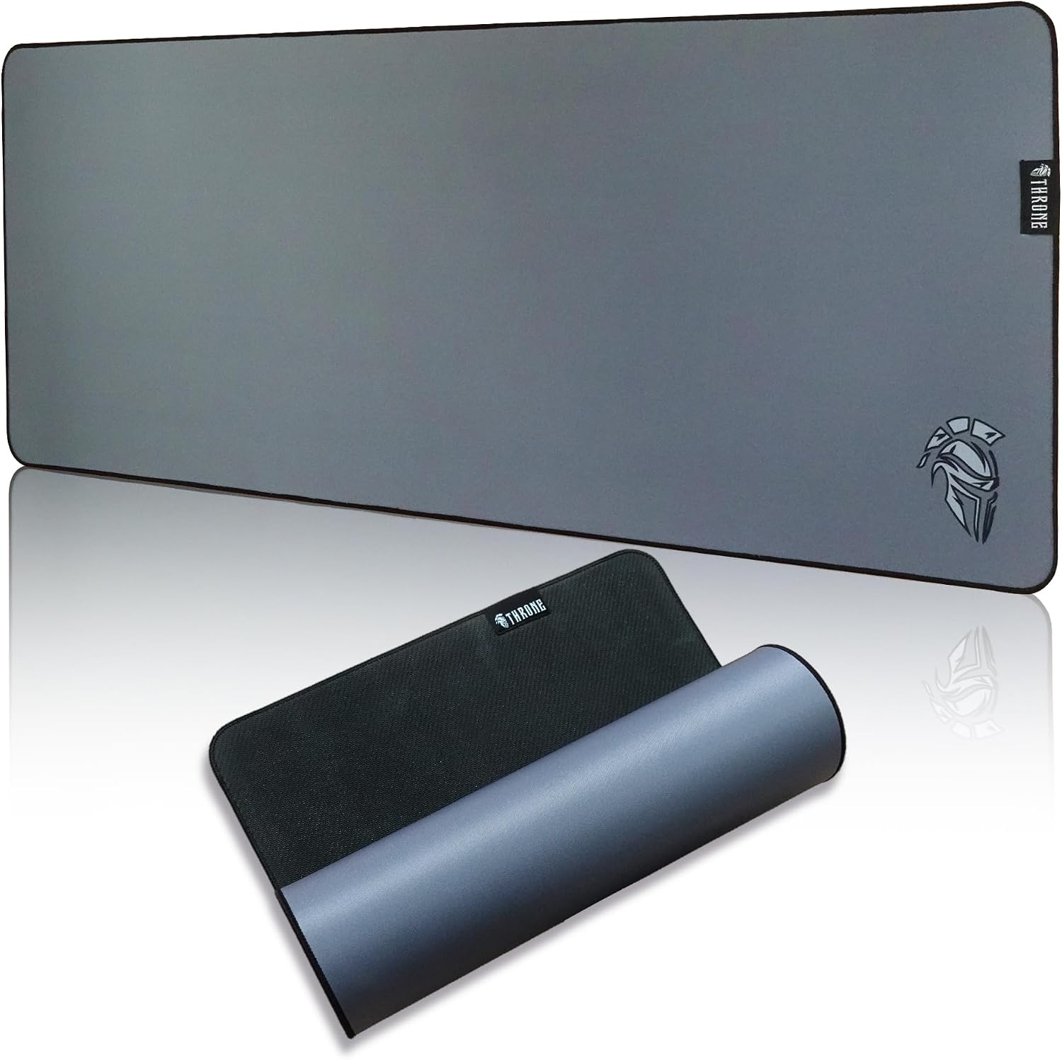 Throne Moon Gray 80x30cm Hybrid Surface - 4mm Thickness - Custom Under Surface Sewing - Anti-Slip Floor XL Premium Mousepad