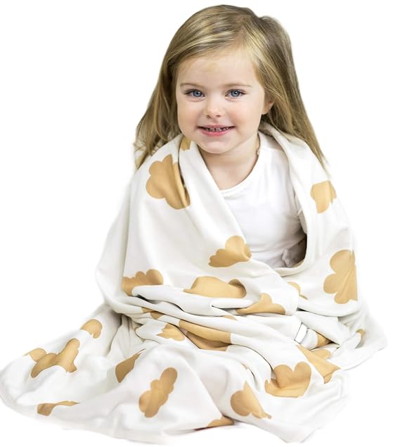Wool Blanket for Babies and Toddlers | 100% Merino Wool Inner Layer and 100% Organic Cotton Outer Layer | Temperature regulating | Extra Large | Soft Comfort Blanket | Baby hat and Gift Box Included