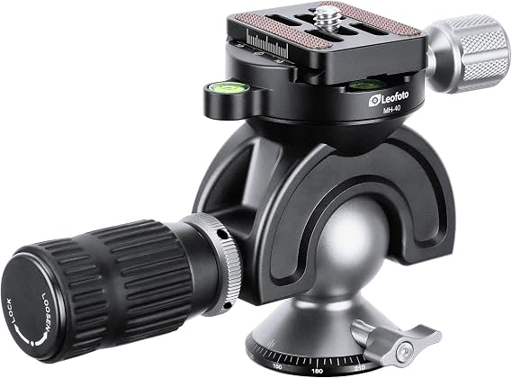 LEOFOTO MH-40 40mm Ball Head w Handlebar Control Arca Compatible Ideal for Target Shooting