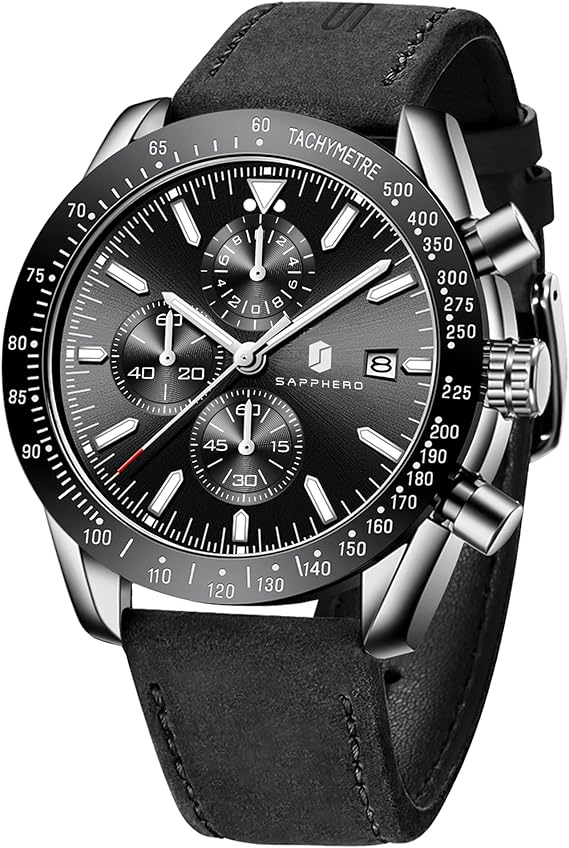 BENYAR Mens Watches Analog Quartz Chronograph Waterproof Luminous Men's Wrist Watches Business Casual Fashion Designer Big Face Dress Watch