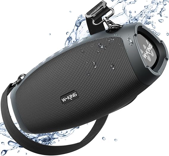 W-KING Bluetooth Speaker, 120W Peak IPX6 Outdoor Loud Portable Speakers | Bluetooth Wireless Boombox, Waterproof Party Large Speaker, 70W Triple Passive Radiators-Deep Bass/Subwoofer*2, 42H, TF, EQ