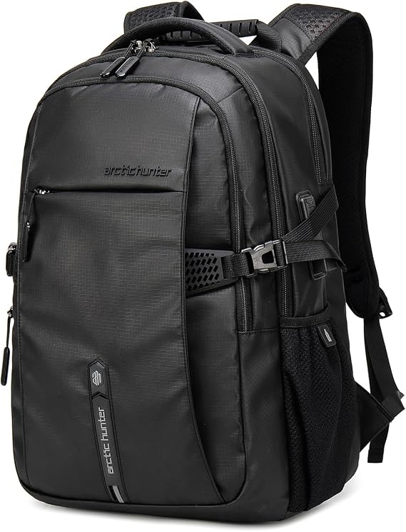 ARCTIC HUNTER AH Business Laptop Backpack for Men Work Commuting, 30L Large Travel Carry On Backpack Flight Approved for Airplane, Professional College Backpacks Casual Daypack Black