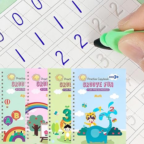 Magic Practice Copybook, Reusable Handwriting Workbooks, Magic Grooved Writing Practice