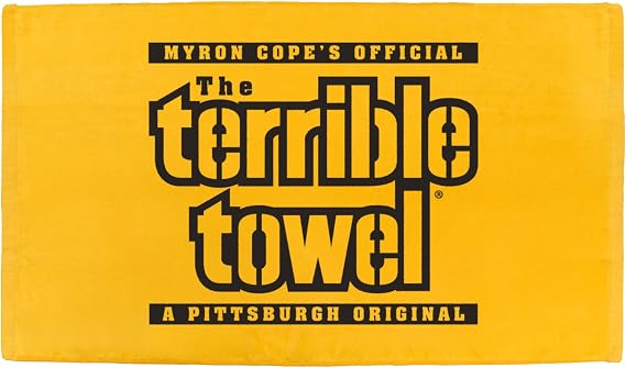 Littlearth Classic Gold Terrible Towel, Pure Cotton - Myron Cope's Official