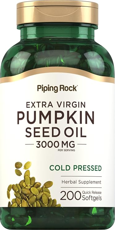 Piping Rock Pumpkin Seed Oil Softgel Capsules | 200 Count