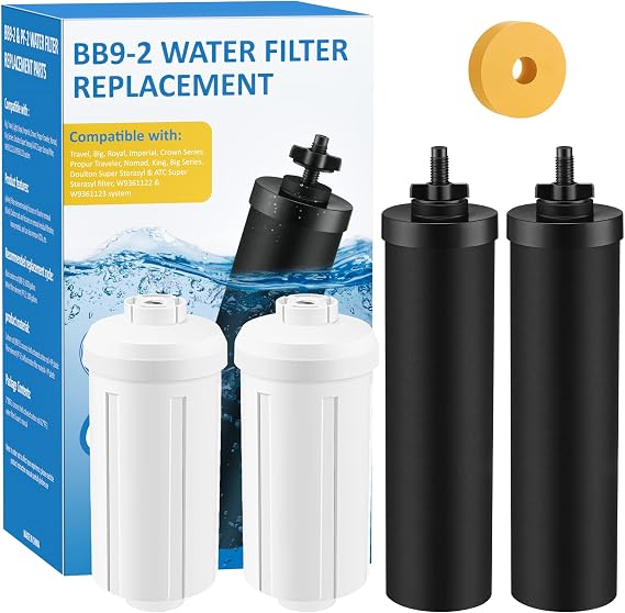 Water Filter Replacement Compatible with Berkey, BB9-2 Filters