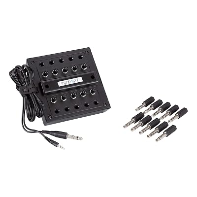 Egghead EGG-IAG-1004-SO 10-Position Stereo Jack Box,Black