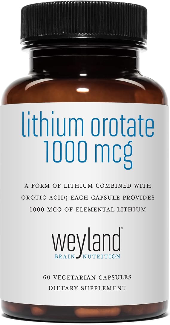 Lithium Orotate 1000 mcg of Elemental Lithium per Vegetarian Capsule