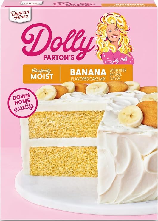 Duncan Hines Dolly Parton's Favorite Banana Flavored Cake Mix, 15.25 oz.