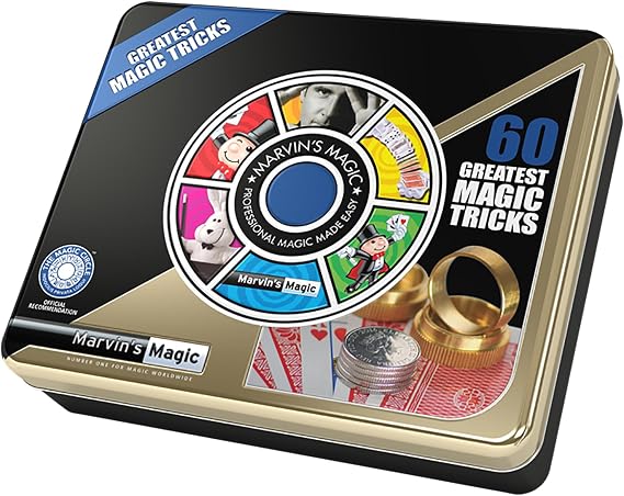 Marvin's Magic - 60 Greatest Magic Tricks Box Of Tricks - Magician Supplies Include Mystical Cards, Dynamic Coins + More
