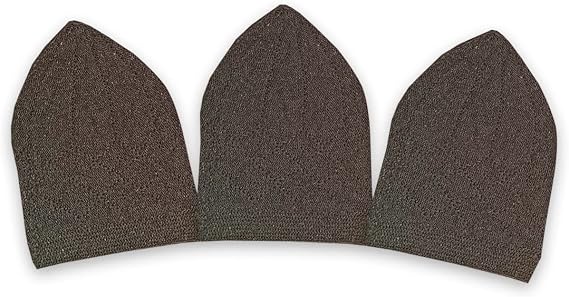 Eid Islamic Knitted Kufi Topi Prayer Hat Crochet Cap Taqiyah Takke Skull Beanie for Muslims, Paryers and Islamic (3 Set of Seaweed Green)