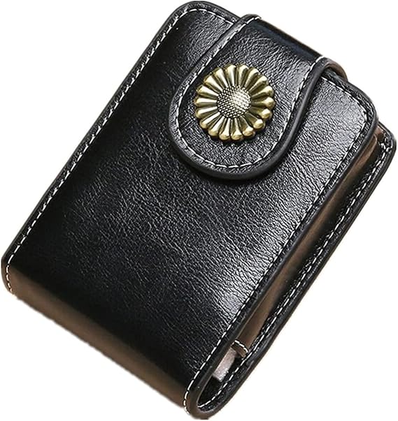 Classic Pragmatic Style Lipstick Case with Mirror for Purse,Makeup Lipstick Case for Outside Mini bag Travel Cosmetic Pouch (Black)