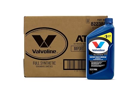 Valvoline Import Multi-Vehicle ATF Fully Synthetic Automatic Transmission Fluid, 1 Qt, 6 Pack
