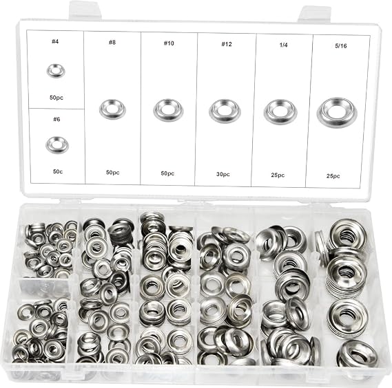 Swordfish 32460-280pc Nickel Plated Finishing Cup Washer Assortment