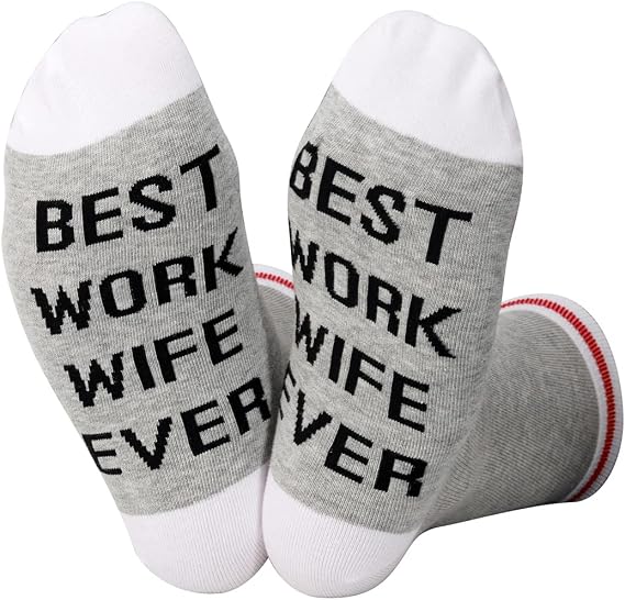 ZJXHPO Best Work Wife Ever Novelty Sock Gift - Work Wife Thank You Sock