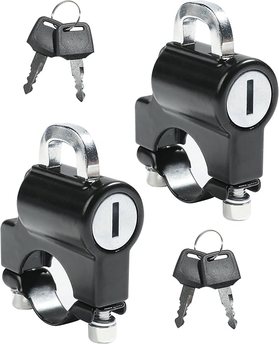 bylikeho 2Pcs Motorcycle Helmet Lock,Motorcycle Helmet Accessories Car Accessories Universal Helmet Lock Anti Theft,Helmet Security Lock with Keys,Helmet Locks for 22-28mm