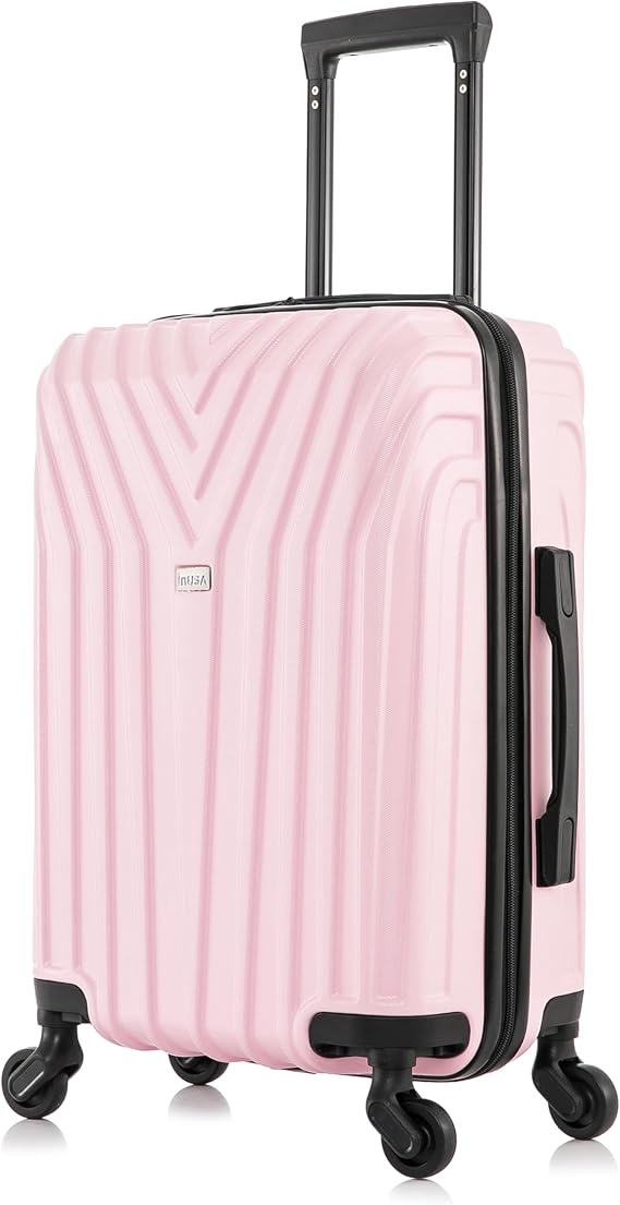InUSA VASTY 20-Inch Carry-On Hardside Spinner Luggage Lightweight Pink