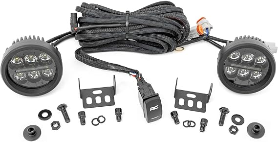 Rough Country 3.5" Round LED Ditch Light Kit for 2021-2024 Ford Bronco - 71078