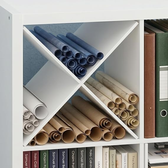 X-Shelf Cube Insert, Cube Organizer Fits into Extra Thick Cubes (Does not fit IKEA Kallax Shelving), for Organizers and Storage, White