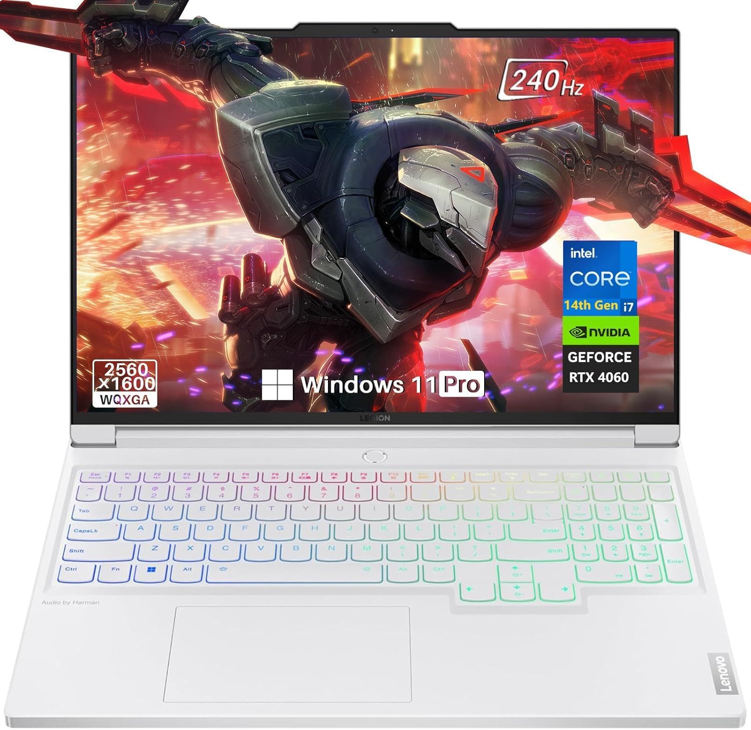 Lenovo Legion 7i 16 240Hz Gaming Laptop –14th Gen Intel 20-Core i7-14700HX, RTX 4060 8GB, 32 GB DDR5, 2 TB SSD, 2.5K 500 Nits IPS Display 2560x1600, Backlit KB, Fingerprint, Wi-Fi 6E, Win 11 Pro