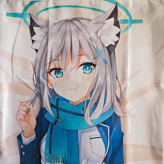 Blue Archive Sunaookami Shiroko Anime Girl Dakimakura Hugging Body Pillow Cover Case 150cm X 50cm (Peach Skin)