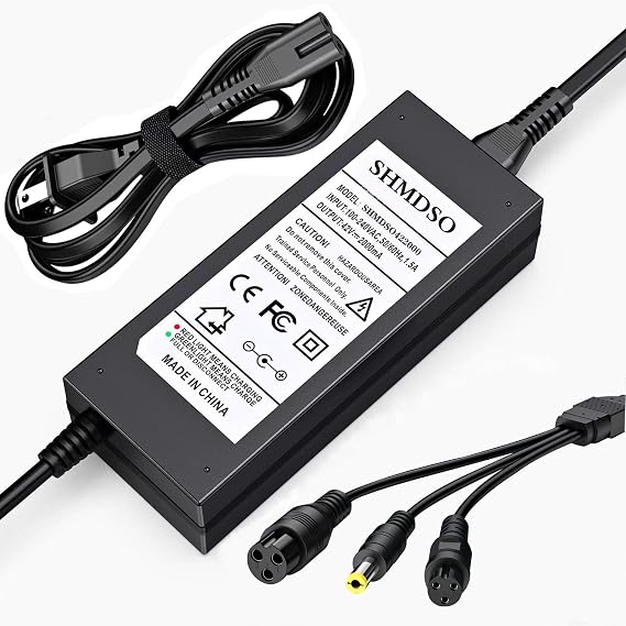 36V/42V2A Replacement Charger, 3 Claw(12mm/8mm) Female Port