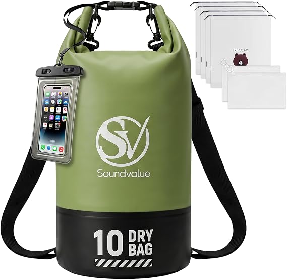 Waterproof Dry Bag, Kayaking Paddle Boarding Floating Backpack 10L