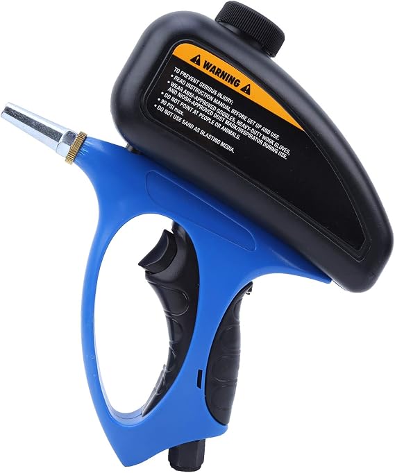 GOTOTOP Sand Sand Blasting Kit Hand Sandblaster Handheld Pneumatic Anti- Sandblaster Sand Blasting Machine Sandblasting Gun Mini Air Sandblaster Tools Blue