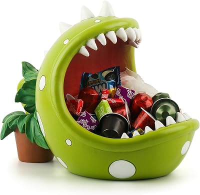 Piranha Plant Large Candy Bowl For Candy Dish Key Bowl Decorative Bowl Home Decorations Indoor Big Mouth Plant Green, Midium