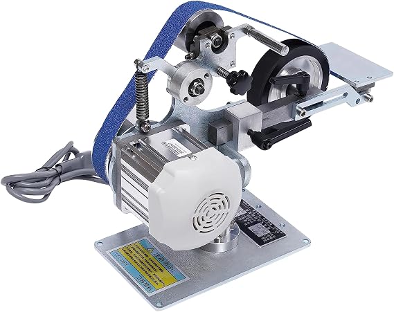 1x30 Belt Grinder Small Electric Belt Sander,Mini Belt Sander Bench Grinder,Belt Sanders for Woodworking for Knife Making Woodworking Metal Cutter Edges