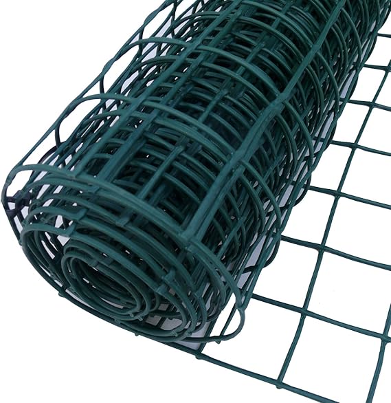 Suregreen Plastic Mesh Fencing | 0.5m x 5m | 50mm Holes | Green | Netting For Garden Fences, Plant Support, Tree Guard, Plastic Mesh For Climbing Plants, Vegetables, Puppy Fence, Garden Fence, Barrier