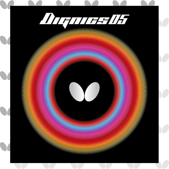 Butterfly Dignics 05 Table Tennis Rubber | Butterfly Table Tennis Rubber | 1.9 or 2.1 mm | Red or Black | 1 Inverted Table Tennis Rubber Sheet | Professional Table Tennis Rubber