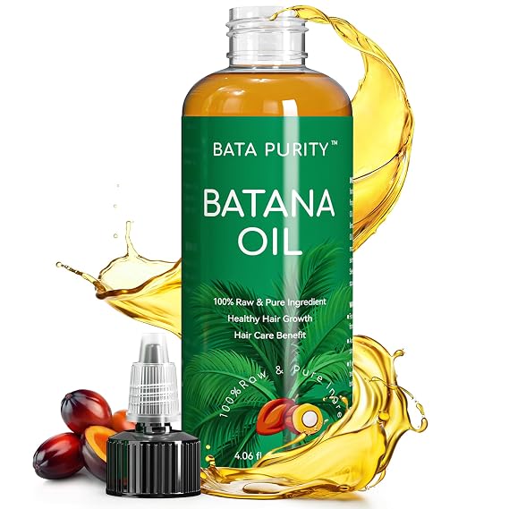 Batana Oil for Hair Growth, Organic Hair Oil from Honduras Repairs Damaged Hair, Nourishes Scalp, Boosts Shine and Thickness, Controls Frizz, for All Hair Types, 4.06 FL OZ