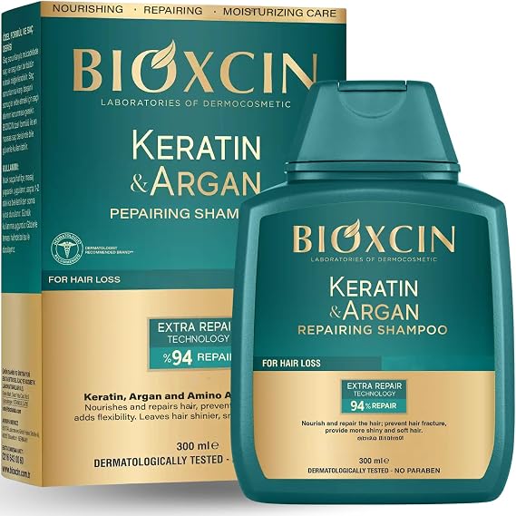 Bioxcin Keratin & Argan Repair Shampoo 300ml Weathered & Damaged Hair
