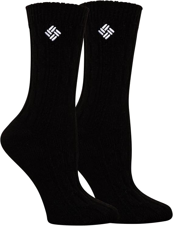 Columbia Super Soft Micro Poly Cable Socks, 2 Pair