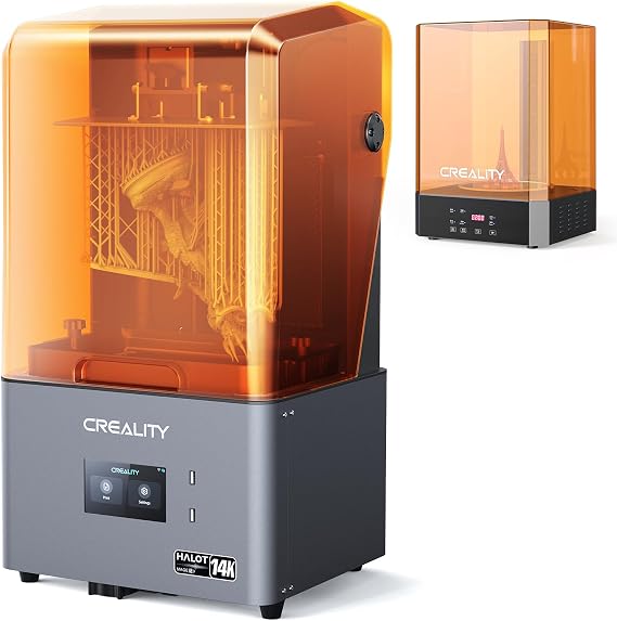 Creality Resin 3D Printer Halot Mage S 14K Bundle with Creality Wash and Cure Station UW-01 2 in 1 Machine