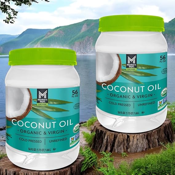 Member Mark Organic Virgin Coconut Oil, 56oz. 2pk