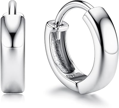 Milacolato Hoop Earrings for Women Small Huggie Hoop Earrings | 14K Gold Plated Sterling Silver Hoop Earrings | Cartilage Hoop Earrings | 121825mm