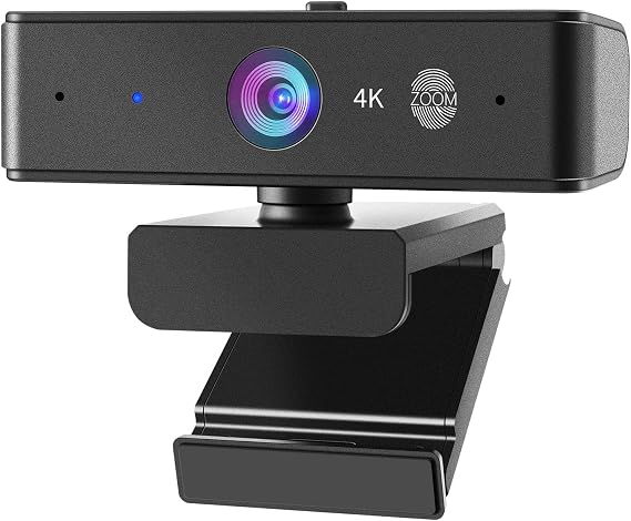 4K Webcam for PC with Microphone, Autofocus, 1080P 60FPS, 3X Zoom