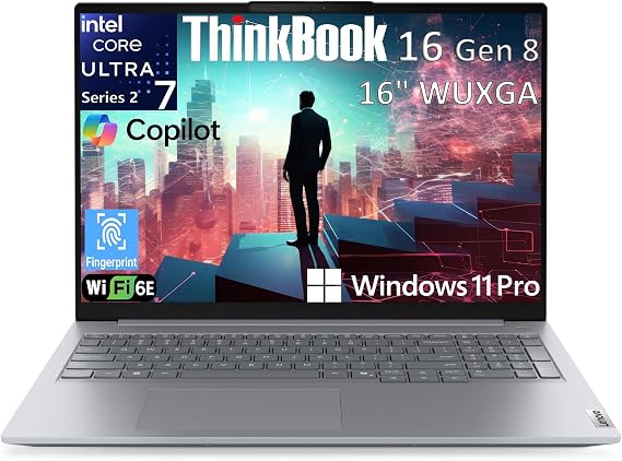 Lenovo ThinkBook 16 Gen 8 Laptop, Intel Core Ultra 7, 32GB DDR5, 2TB SSD