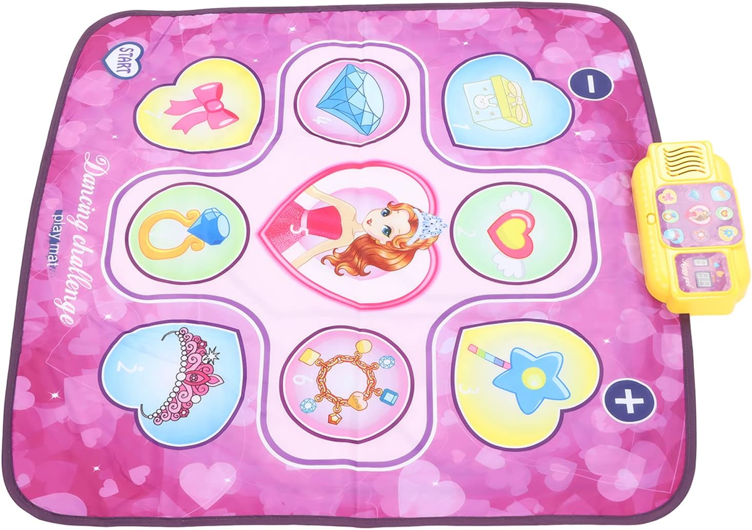 Pilipane Kids Music Dance Mat Foldable Electronic Dancing Pad with Lights and Sound Improve Hand Foot Coordination for Children Indoor Outdoor Play Plastic Polyester Material