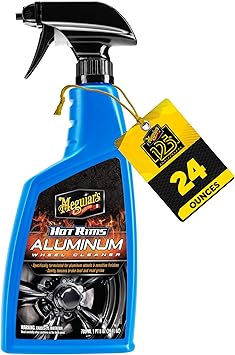 Meguiar's Hot Rims Aluminum Wheel Cleaner, Deep Foaming Rim Cleaner Spray Formulated to Effectively Clean Uncoated Polished Aluminum, Anodized, and Powder-Coated Wheels, 24 Oz