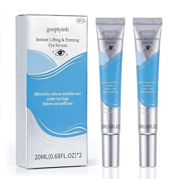 Instant Firming Eye Serum, Anti-Aging Formula for Under Bags, Wrinkles, Fine Lines & Crow's Feet Instantly, Visibly Improves for Dark Circles Under Eye Treatment, Instant Face Lift Cream, 20g,2 PackA1