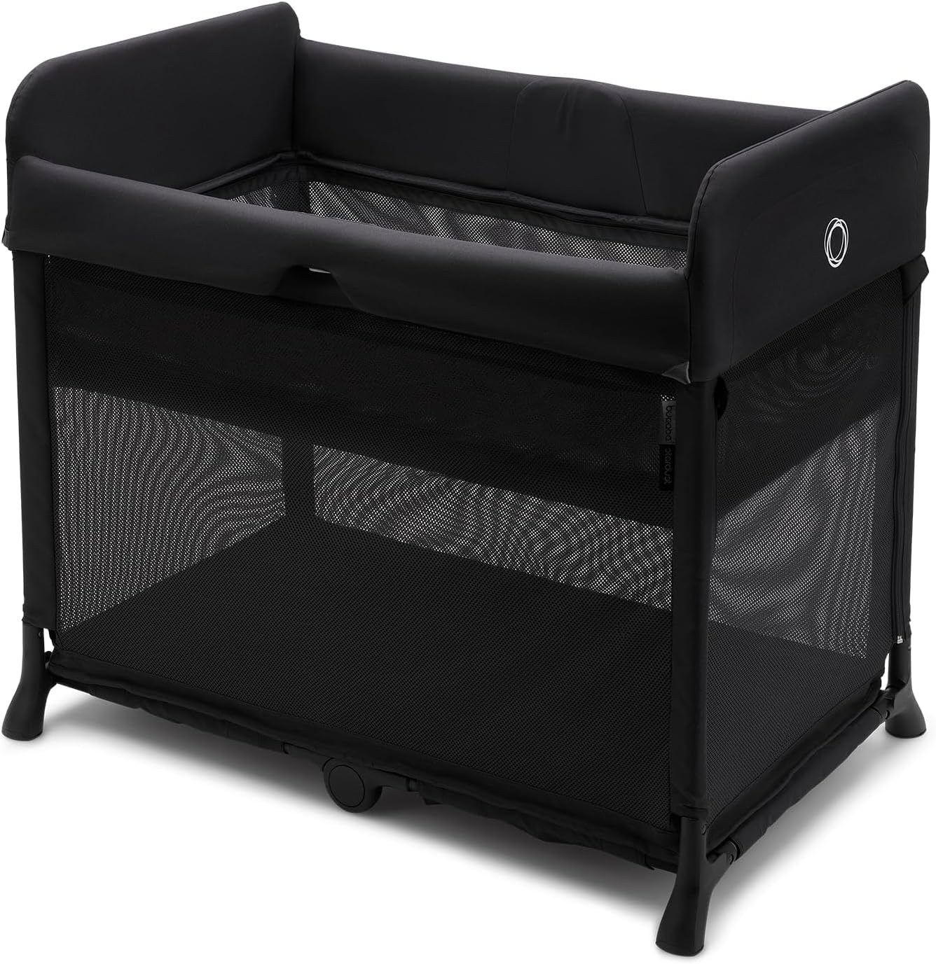 Bugaboo Stardust - All-in-one, Quick to Assemble, Black pop-up Travel cot and playpen for Babies and Toddlers with Mattress and Zip-in Bassinet, Black