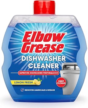 Elbow Grease Dishwasher Cleaner | Improves Dishwasher Performance - Deep Cleans | Removes Limescale & Grease (Lemon Fresh, 250ml)