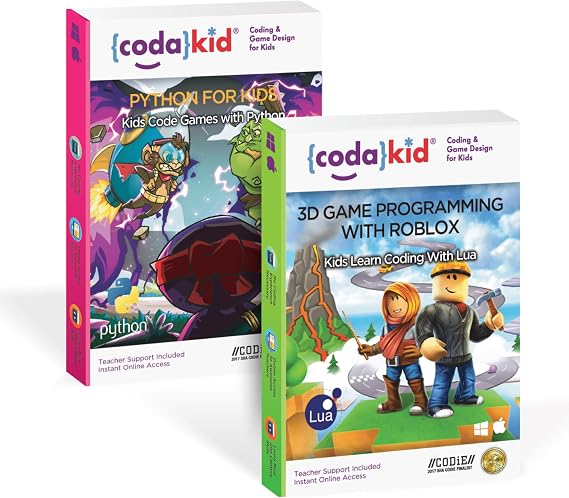 CodaKid Coding Bundle for Kids Learn Lua with Roblox + Python Game Development 140+ Hours of Award-Winning STEM Courses Ages 9+ PC & Mac